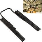 Seat Slide Set,Seat Slider Track,Seat Slide Set Steel Dual Rails Double Locking Adjustable Seat Slider Track for RVs Boats Trucks Seat Adjuster Kit