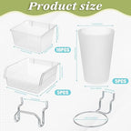 20 Pcs Pegboard Organizer Accessories Clear Peg Board Bins and Cups with Hooks and Loops Kit Pegboard Baskets Set for Craft R