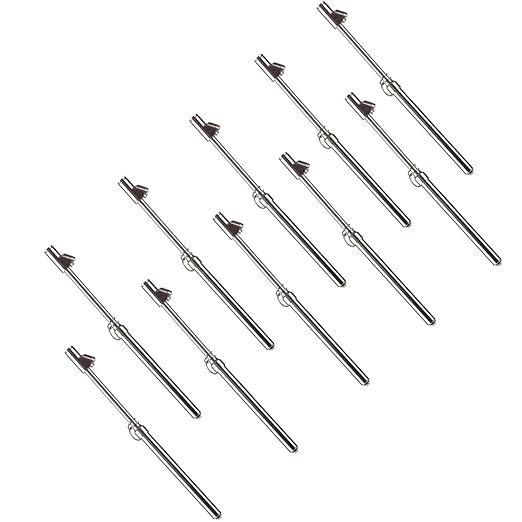 CZC AUTO Tire Pressure Gauge Heavy Duty Straight-on Foot Dual Head Chucks Auto Service Gage Air Gauge 10-150PSI 100-1000KPa for Truck Car RV Van (10 Packs, Silver)