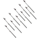 CZC AUTO Tire Pressure Gauge Heavy Duty Straight-on Foot Dual Head Chucks Auto Service Gage Air Gauge 10-150PSI 100-1000KPa for Truck Car RV Van (10 Packs, Silver)