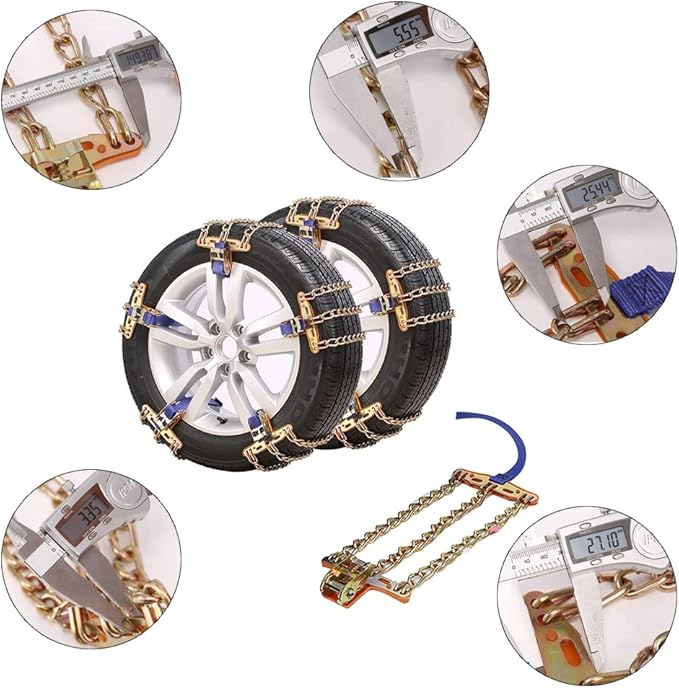 1 Pcs Tire Snow Chain, Snow Chain Car Anti Slip Tire Chains Anti Skid Tire Snow Chains for Car SUV Trucks (S 165-195mm)