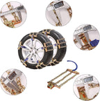 1 Pcs Tire Snow Chain, Snow Chain Car Anti Slip Tire Chains Anti Skid Tire Snow Chains for Car SUV Trucks (S 165-195mm)