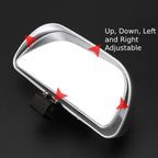 Blind Spot Mirror, Wide Angle HD Glass Rearview Mirror Adjustable Universal for Cars SUV and Trucks, 5.7inch*2.5inch, Sliver