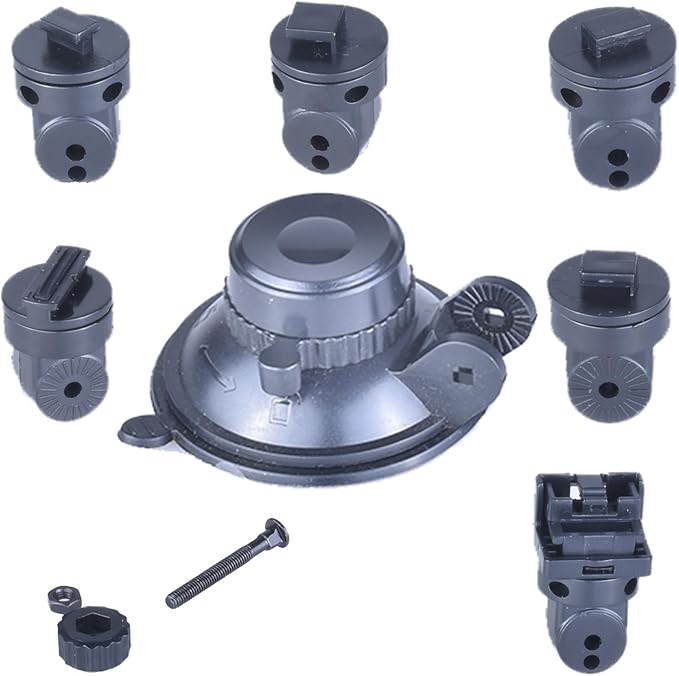 Dash Cam Replacement Mount, Suction Cup Dash Camera Accessories Holder with 6pcs 360° Rotating Joints, Compatible with Rove R2-4K Pro/BAEASU J07/Vlokda X50/PRUVEEO Dash cam/zhiroad RM