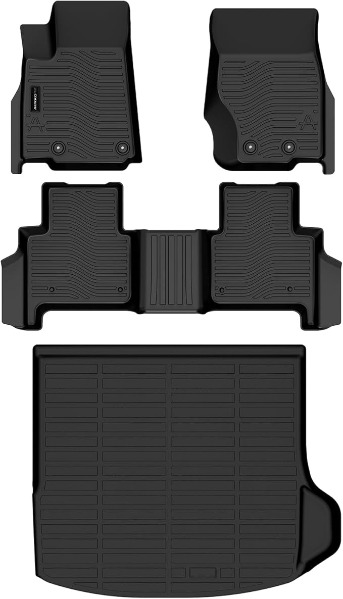 All Weather Floor Mats Cargo Mat Fit for Jeep Grand Cherokee(WL Include 4xe, Not WK2 or WL75) 2022-2025 2026 5 Seat Only TPE Rubber Liners All Season Guard Odorless Anti-Slip Floor Mats Cargo Liner