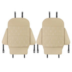 Seat Back Protector + Large Capacity Pocket Storage Organizer,Preventing The Impact of Children Stepping on The Seat Backrest (Style B-Beige)