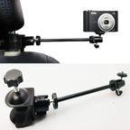 Pmsanzay 3in1 Adjustable Heavy Duty Universal Action Camera Desk Pole Clamp Holder Mounts Kit for Waterproof Camera/Digital Camera/Smartphone - Perfect car Shooting vlogging Video Recording