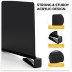JOY DECOR 8 Pack Acrylic Matte Black Shelf Dividers for Closets Organizer and Storage Adjustable Vertical Wood Shelf Closet S