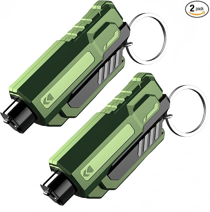 Window Breaker and Seatbelt Cutter Keychain,2 in 1 Car Safety Hammer Glass Break Under Water,Emergency Window Punch Escape To