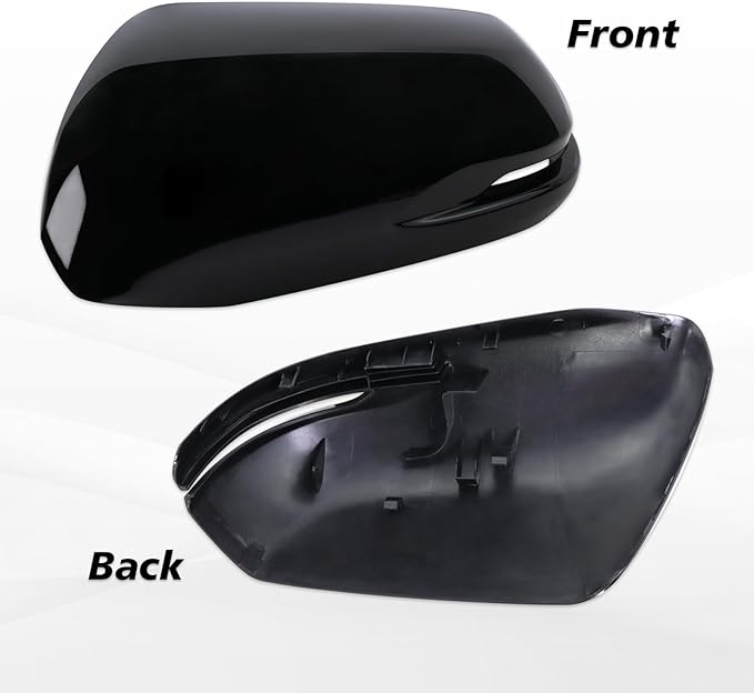 Left and Right Side Mirror Cap Covers With Trun Signal Compatible With 2017-2022 Honda CR-V CRV,2016-2022 Honda HRV HR-V Side Outer Rearview Wing Mirror Cap Black Replace#76201-T1W-A01(2PC)