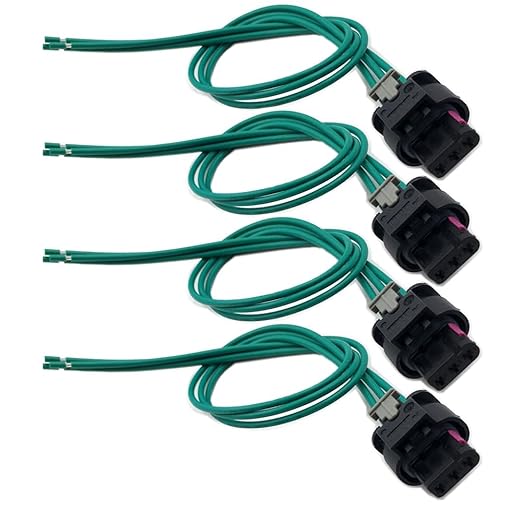 4pcs Parking Aid Sensor Connector Harness Pigtail Compatible with RAM 1500 2500 3500 4500 5500, 2019-2021