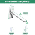 40 Pcs 4"/10CM Stainless Steel Wall Mounted Hooks with Protective Caps and Screws, Coat Bag Hat Utility Hook, Garage Tools St