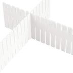 ZOENHOU 60 PCS 12.6 x 2.76 Inch White Drawer Dividers, Adjustable Premium Plastic Drawer Divider Organizers for Makeup Drawer