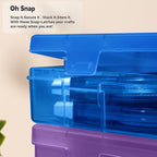 novelinks Plastic Clear Storage Containers for Organizing, Craft Storage Organizers and Stackable Storage Bins with Lids for 