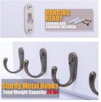 Flintar Wall Mounted Key and Mail Holder with 4 Hooks. Made of Solid Wood. Use as Key Rack, Entryway or Mudroom Organizer, Ma