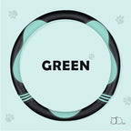 HighnessHwoo Car Steering Wheel Covers for Women Girl Padded Carbon Fiber PU Leather Cute Cartoon Auto Interior Accessories f