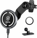 OHLPRO for MagSafe Car Mount Charger iPhone Wireless Car Charger, Stick on Dashboard Magnetic Phone Holder Mount for iPhone 17 Pro Max 16 15 14 Series, 15W Fast Charging, Aluminum Shell