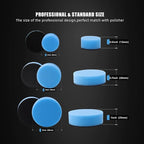 Car Foam Drill Polishing Pad Kit, 44Pcs 1inch 2inch 3inch Detail Polishing Buffing Pad Mix Size Car Detailing Kit with 5/8-11 Thread Backing pad & Adapters for Buffer Polisher Polishing, Buffing