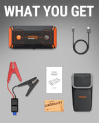 Powrun P-ONE Jump Starter 2000A Portable Jump Box - Car Jump Starter Battery Pack for up to 8.0L Gas and 6.5L Diesel Engines