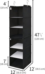 GRANNY SAYS 6-Shelf Hanging Organizer for Closet, Separable to 2 Pack 3-Shelf Hanging Shelves, Hanging Organizer for Bedroom,