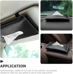 Cabilock Car Visor Tissue Holder Pu Napkin Case for Easy Access Stylish Sun Visor Organizer Quick Installation and Dirt-Resistant Design for Vehicle Accessories