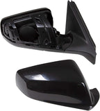 TRQ 2 Piece Driver and Passenger Side Mirror Assembly Set Electric Adjustment Heated No Memory Black Compatible with 2010-201