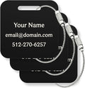 Custom Metal Luggage Tags (3 or 6 Pack) - Personalized Unique Suitcase & Backpack Travel, Durable, Waterproof & Heavy Duty (B