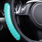 Flying Banner car Steering Wheel Cover Gel Massage Velvet Cool Warm Universal Size 15 inches SUV Truck Anti Slip Odorless Sum