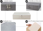 iwill CREATE PRO Folding Under Bed Shoes Storage Organiser Bins with Lid, Underbed Clothes Organizer Basket, Garment Storage 
