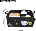 Trunk Organizer for Car - Collapsible Car Storage Organizer with 3 Compartments - Foldable Car Trunk Organizer for SUVs &