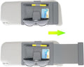 TFY Car Sun Visor Extender and Organizer, Universal Sunshade Anti-Glare, Vehicle Storage Holder for Sunglasses, Pens and Cards, Multi-Pocket Auto Interior Accessories - 1 Piece (Gray)