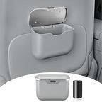 HOLDCY Car Trash Can, Waterproof Multi‑Functional Auto Trash Bin for Door/Console/Seat Back, Universal Vehicle Garbage Can for Car/Truck/SUV Drivers (Gray)