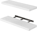 Fixwal White Shelves, 22" Long Floating Shelves for Living Room, Bedroom, Bathroom and Kitchen, Wall Mounted Shelves for Stor