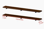 Industrial Pipe Wall Shelves - 60"" Warm Walnut Solid Wood, 12"" Deep Floating Shelving for Farmhouse Rustic Decor, Sturdy St