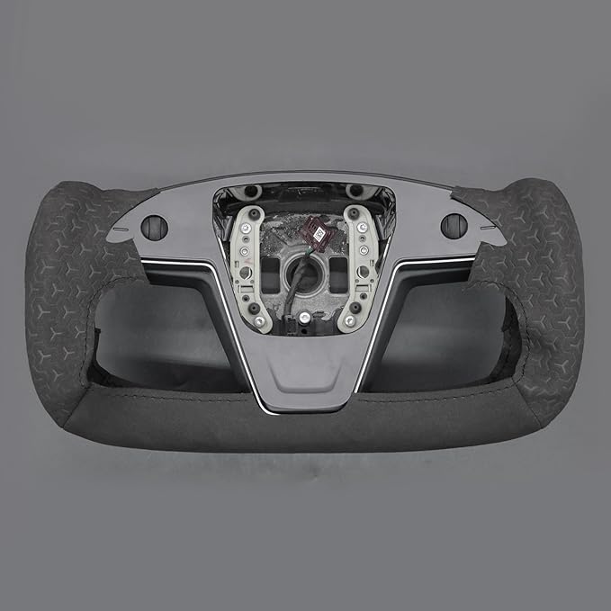 MEWANT Hand Stitched Tesla Model S Yoke Steering Wheel Cover Wrap for Tesla Model S 2021-2023 / Model X 2021-2023 Tesla Yoke Steering Wheel Accessories