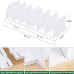 SPACEKEEPER Shelf Divider for Closet, 2 Pack Adjustable Purse Organizers Handbag Separators Storage Organizer Bookshelf Separ