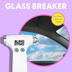 BLINGSTING Safety Hammer - Emergency Automotive Escape Tool with Window Breaker, Seat Belt Cutter & Adjustable Car Visor Stra