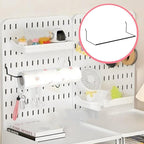 10 Pack Paper Towel Holder for Pegboard, Fits Any Standard Pegboard Extendable Heavy Duty Pegboards Hooks for Workshop, Garag