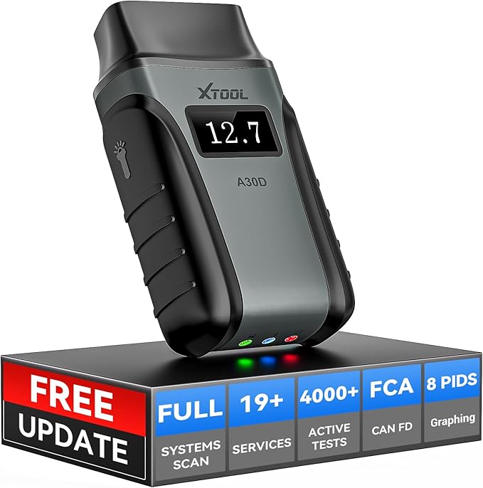 XTOOL Anyscan A30D OBD2 Scanner Diagnostic Tool - Bidirectional Scan Tool Wireless - Lifetime Updates & 19 Resets Crank Sensor