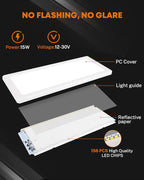 Kohree Dimmable RV Interior Light 12V 16.7" x 6.6", 1500 Lumen RV LED Ceiling Lights, 5 Levels of Dimming, 3 Color Temperature, 2900-6500K, RV Lights Fixtures for Car/RV/Trailer/Camper/Boat (2 Pack)