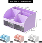 Makeup Organizer with Drawers, Cosmetic Storage for Dresser Vanity and Bathroom Countertop, Beauty Holder for Lipstick Brush,