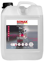SONAX CutMax Cutting Compound | High-Abrasive Paint Correction Polish for P1500 Grit Sanding Marks | Silicone-Free, Dust-Free, and Odorless | Long Buffing Cycle for Severe Weathered Paint | 24650 | 5L