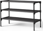 Kitsure Shoe Rack - Non-Woven Shoe Rack Shelf, Shoe Organizer for Closet, Entryway, Garage & Corridor, Stackable Shoe Shelves