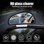 Biqing Blind Spot Mirrors for Cars LEFT,Universal Adjustable HD Glass Wide Angle Side Rearview Mirror for Safety Auxiliary Parking