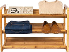 Honey-Can-Do SHO-01599 Bamboo 3-Tier Shoe Shelf