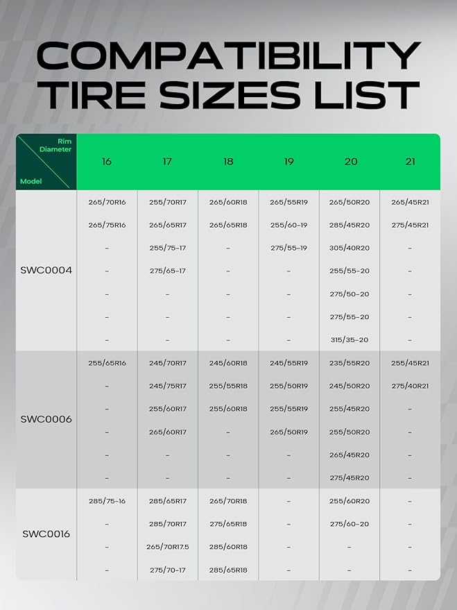YHTAUTO Set of 2 Snow Chains 16mm for Pickup Truck SUV Passenger Car Universal Fit Tire Chains Auto-Tightening Quick Installa