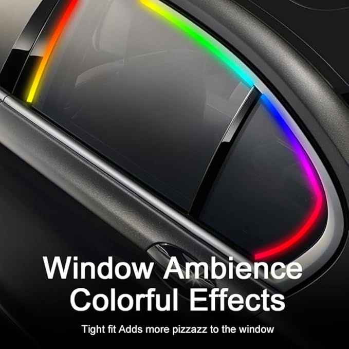 4 in 1 137.8 inch Car Door Frame Ambient Light LED Symphony RGB Atmosphere Decoration Lamp App Control USB Plug Acrylic Strip
