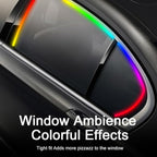 4 in 1 137.8 inch Car Door Frame Ambient Light LED Symphony RGB Atmosphere Decoration Lamp App Control USB Plug Acrylic Strip