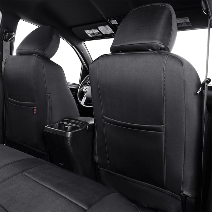 EKR Custom Fit Tacoma Car Seat Covers for Select Toyota Tacoma 2016 2017 2018 2019 2020 2021 2022 2023 Access Cab - Full Set,