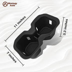 Muslogy Center Console Cup Holder Inserts Compatible with 2025 2026 Nissan Kicks Accessories Middle Console Armrest Front Drink Stopper Non-Slip Silicone Rubber Organizer Drink Cup Holder Organizer